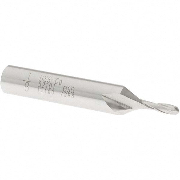 1/8in" 2-Flute Cobalt Ball End Mill - OSG 5210100