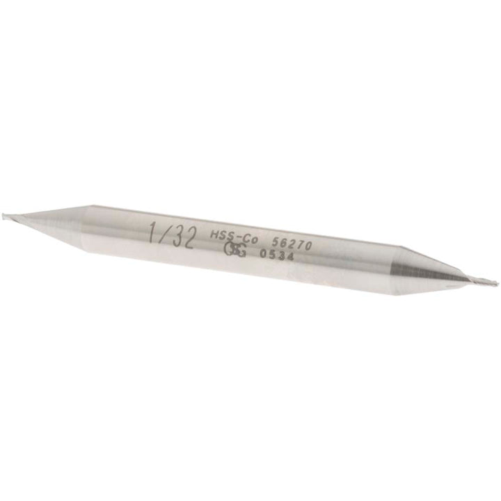 1/32" 2-Flute Cobalt Square End Mill - OSG 5627000