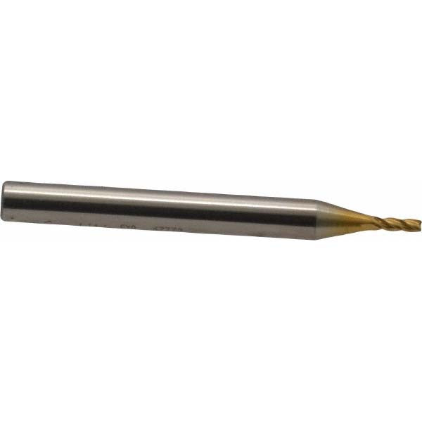 1/16" 4-Flute Powdered Metal High Speed Steel Square End Mill, TiN - OSG 6777205