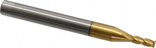 3/32" 4-Flute Powdered Metal High Speed Steel Square End Mill, TiN - OSG 6777405