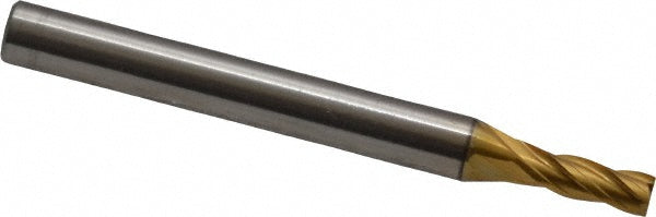 1/8" 4-Flute Powdered Metal High Speed Steel Square End Mill, TiN - OSG 6777605