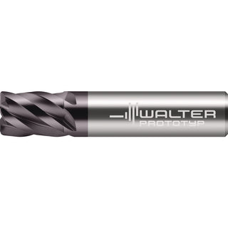 3/8" 5-Flute Solid Carbide Corner Radius End Mill, TiAlN/THL - Walter-Prototyp 8414978