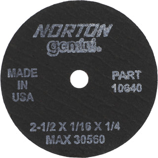 2-1/2 x 1/16" Aluminum Oxide Grinding & Cutoff Wheel - Norton 66243510640