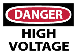 Danger - High Voltage Label - AccuformNMC MSCD49AP