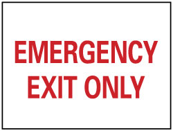 Emergency Exit Only Sign - AccuformNMC M34R
