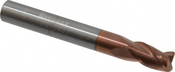 1/4" 3-Flute Solid Carbide Corner Radius End Mill, TiCN - ProMax 106-01622