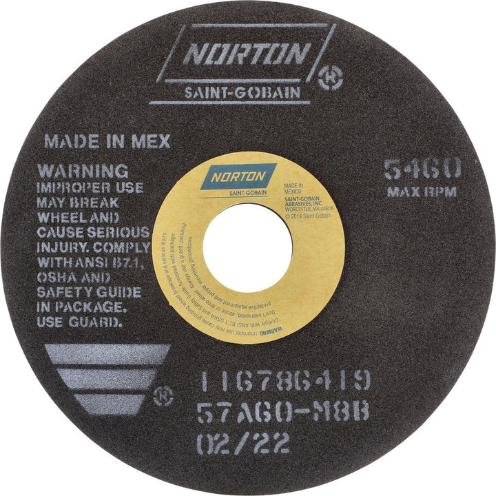 7 x 1/32" 60-Grit Aluminum Oxide Grinding & Cutoff Wheel - Norton 66252922983