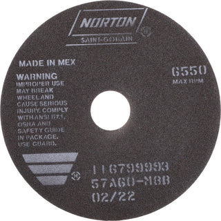 7 x 1/16" 60-Grit Aluminum Oxide Grinding & Cutoff Wheel - Norton 66252922681