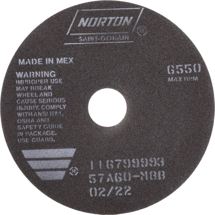 7 x 1/16" 60-Grit Aluminum Oxide Grinding & Cutoff Wheel - Norton 66252922681