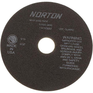 7 x 3/32" 60-Grit Aluminum Oxide Grinding & Cutoff Wheel - Norton 66252922690