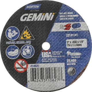 3" Aluminum Oxide Grinding & Cutoff Wheel - Norton 66243510627