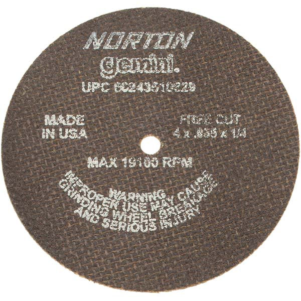 4" 60-Grit Aluminum Oxide Grinding & Cutoff Wheel - Norton 66243510629