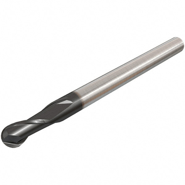 0.2362" 2-Flute Solid Carbide Ball End Mill, TiAlN - Iscar 5620377