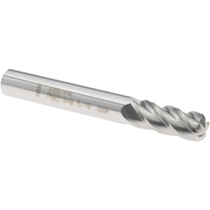 5/16" 4-Flute Solid Carbide Corner Radius End Mill - Accupro 12182495