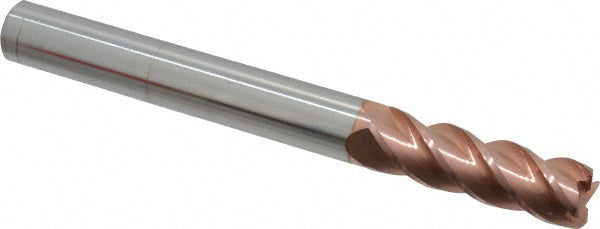 5/8" 4-Flute Solid Carbide Corner Radius End Mill, TiCN - Accupro 12183598