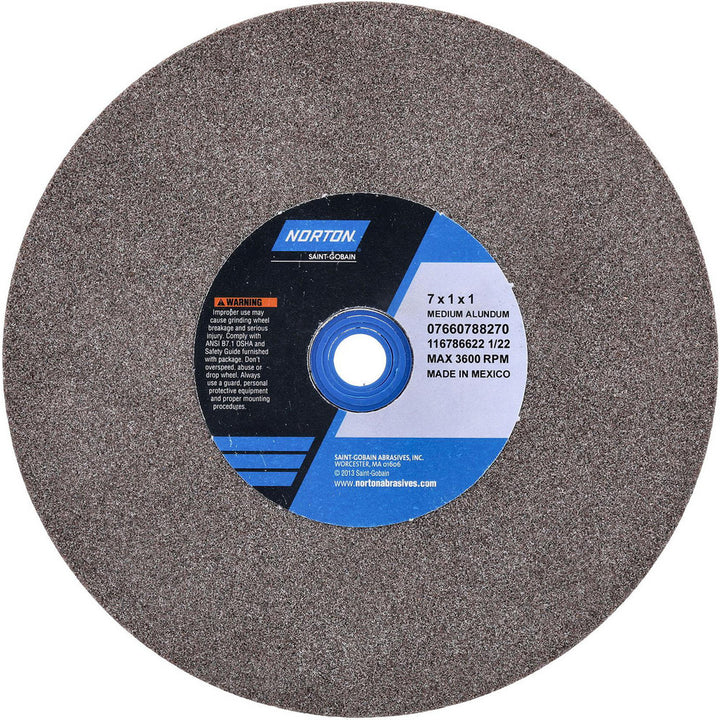 7 x 1" 60; 80-Grit Aluminum Oxide Grinding & Cutoff Wheel - Norton 07660788270