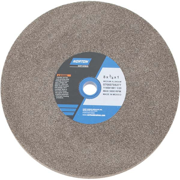 8 x 3/4" 60; 80-Grit Aluminum Oxide Grinding & Cutoff Wheel - Norton 07660788277