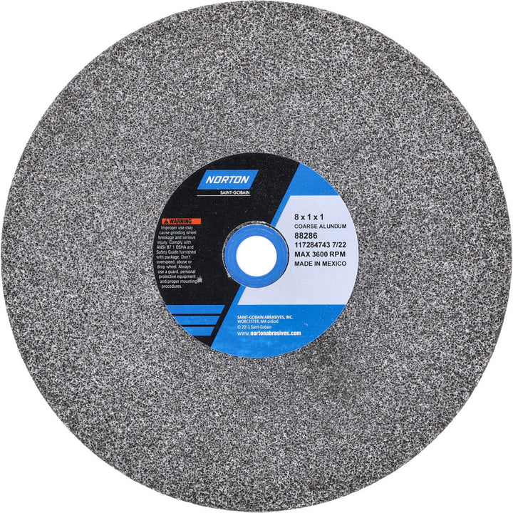 8 x 1" 36; 46-Grit Aluminum Oxide Grinding & Cutoff Wheel - Norton 07660788286