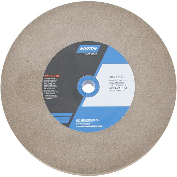 10 x 1" 100-Grit Aluminum Oxide Grinding & Cutoff Wheel - Norton 66253160350