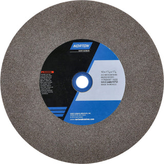 10 x 1-1/4" 60; 80-Grit Aluminum Oxide Grinding & Cutoff Wheel - Norton 66253161251