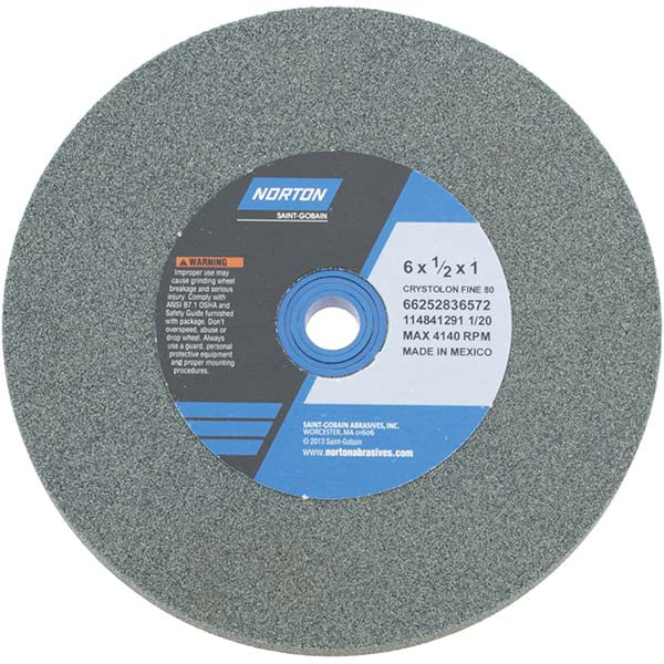 6 x 1/2" 80-Grit Silicon Carbide Grinding & Cutoff Wheel - Norton 66252836572