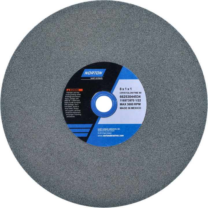 8 x 1" 80-Grit Silicon Carbide Grinding & Cutoff Wheel - Norton 66253044534