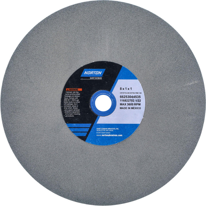 8 x 1" 120-Grit Silicon Carbide Grinding & Cutoff Wheel - Norton 66253044535
