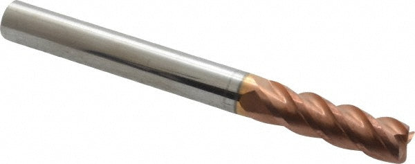 1/4" 4-Flute Solid Carbide Corner Radius End Mill, TiCN - ProMax 129-31612
