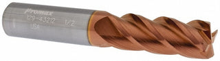 1/2" 4-Flute Solid Carbide Corner Radius End Mill, TiCN - ProMax 129-43212