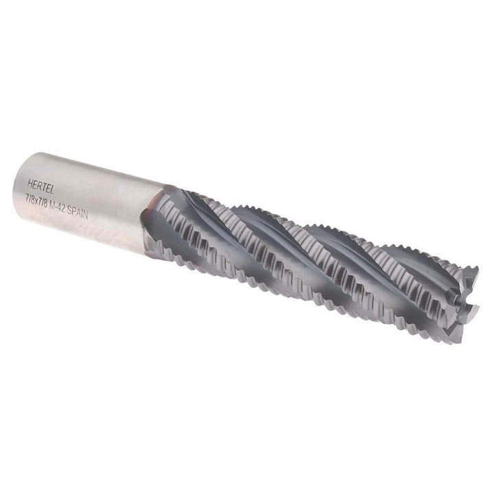 0.8750" 5-Flute Cobalt Single End Mill, TiCN - Hertel 75987495