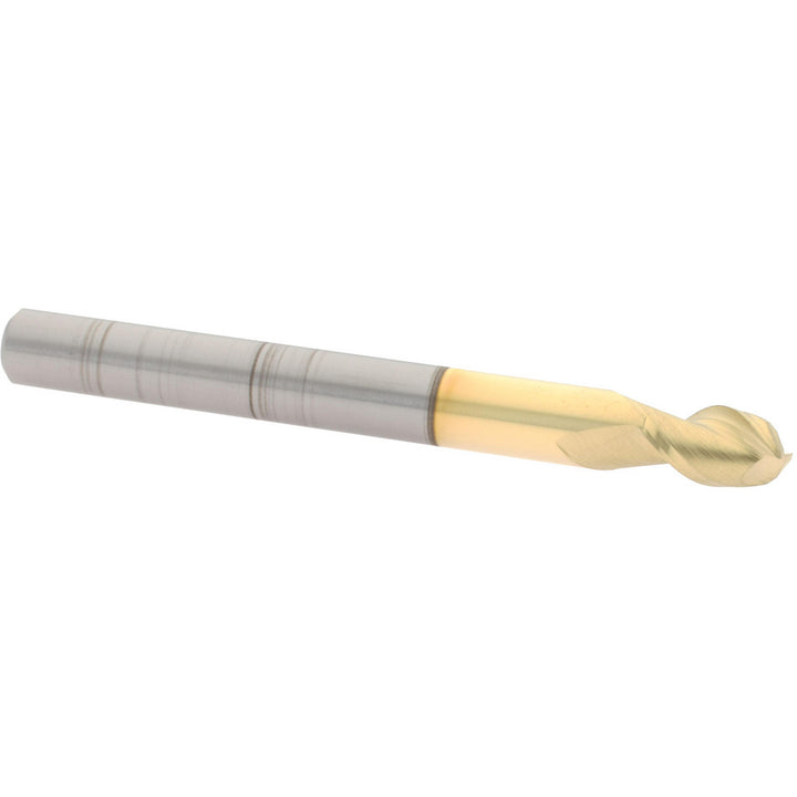 1/4" 2-Flute Solid Carbide Corner Radius End Mill, ZrN - Accupro 313017