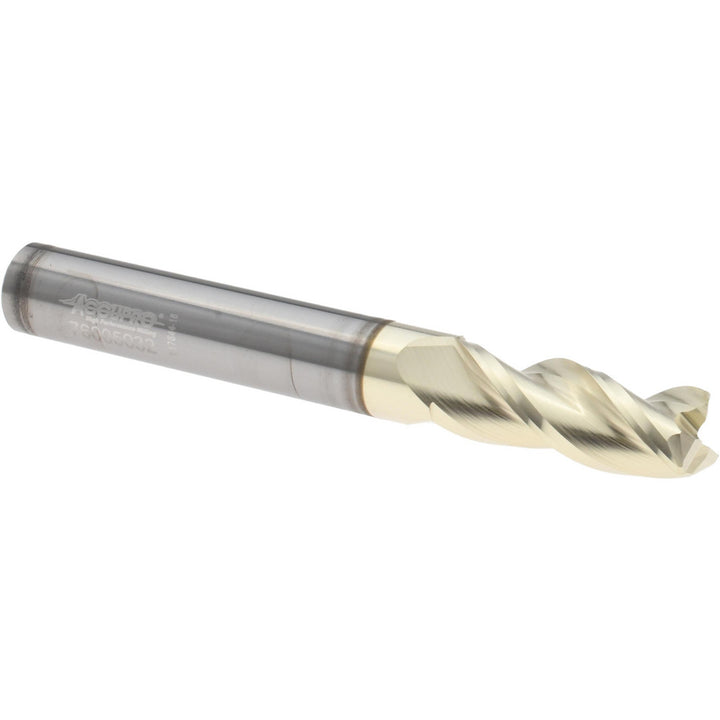 5/16" 3-Flute Solid Carbide Corner Radius End Mill, ZrN - Accupro 314663