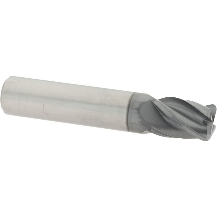 3/8" 4-Flute Solid Carbide Corner Radius End Mill, AlTiN - Accupro 95168464
