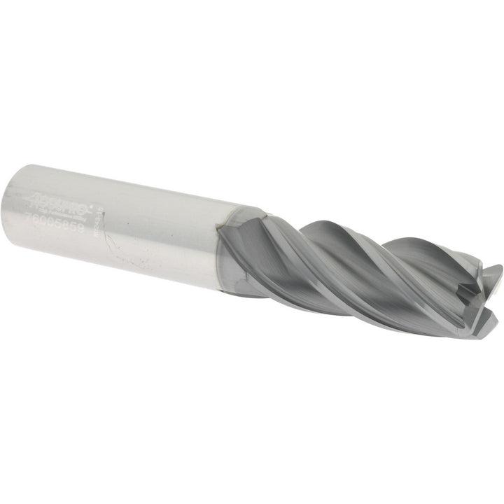 1/2" 4-Flute Solid Carbide Corner Radius End Mill, AlTiN - Accupro 95168288