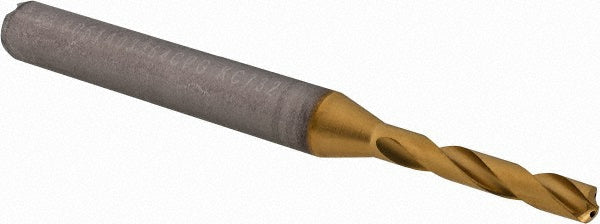 #30 Solid Carbide Stub Drill Bit, TiN, 140° point - Kennametal 4151105