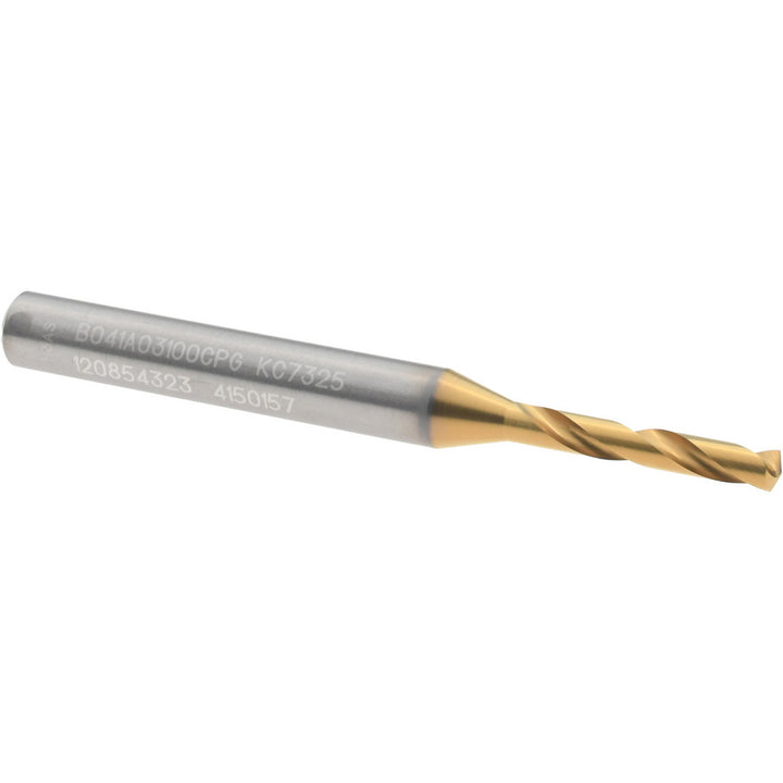 0.1220" Solid Carbide Screw Machine Drill Bit, TiN, 140° point - Kennametal 4150157