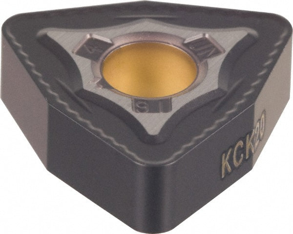 W - Trigon 80-Deg 1/2" IC Carbide Insert, Grade KCK20, AlTiN - Kennametal 3757622
