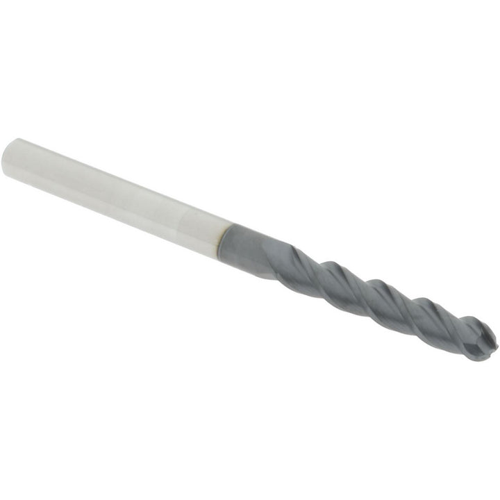 3/16" 3-Flute Solid Carbide Ball End Mill, AlTiN - Accupro 12184489
