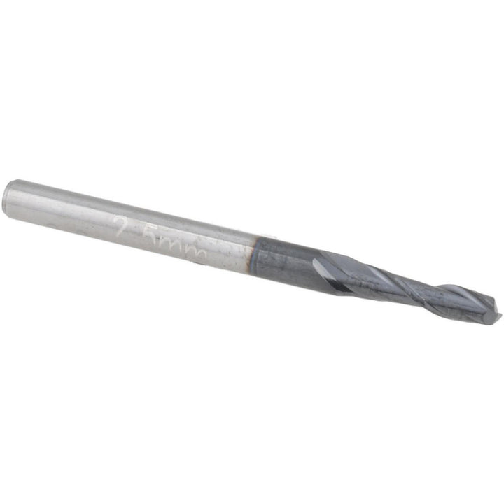 0.0984" 2-Flute Solid Carbide Square End Mill, AlTiN - Accupro 12181247