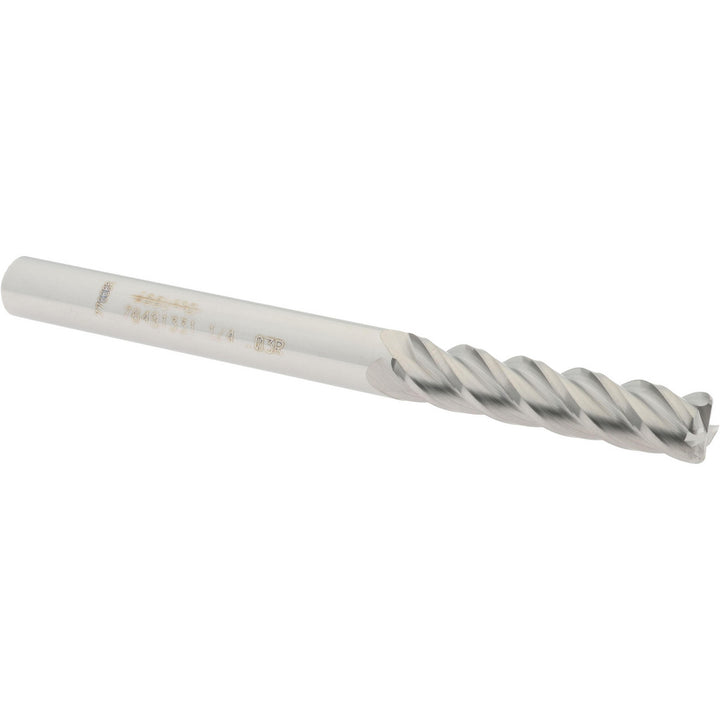 1/4" 4-Flute Solid Carbide Corner Radius End Mill - Accupro 12183001