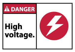 Danger - High Voltage Label - AccuformNMC DGA10AP