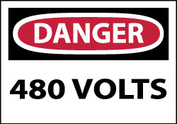 Danger - 480 Volts Label - AccuformNMC MSCD101AP