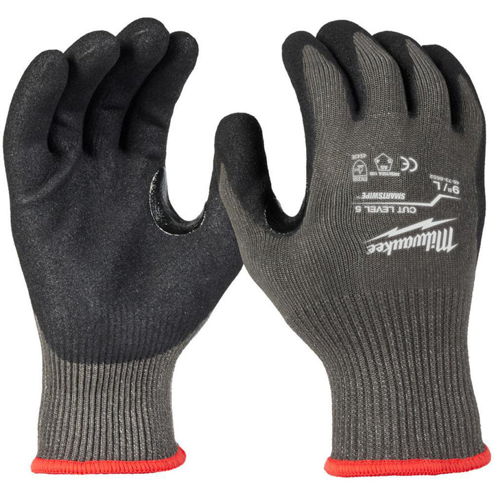 Large Gray Nitrile Cut-Resistant Gloves - Milwaukee Tool 48-73-8652