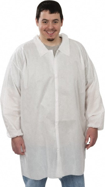 4X-Large Protective Garment - PRO-SAFE KM-LC0-WE-SMS-4XL-WHITE
