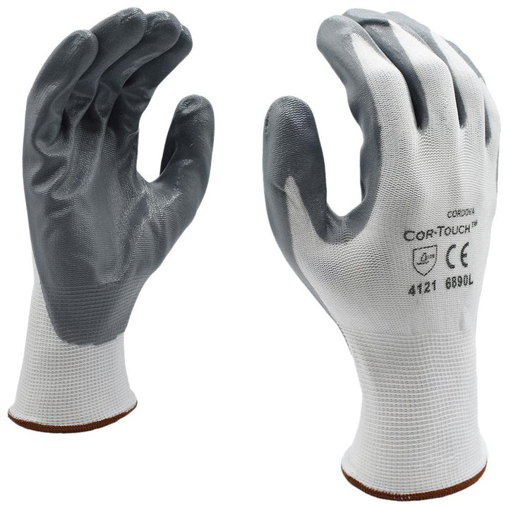 Large White; Gray Nylon Puncture Resistant Gloves - Cordova 6890L