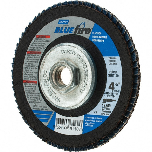 4-1/2" 40-Grit Zirconia Alumina Disc - Norton 66254461167