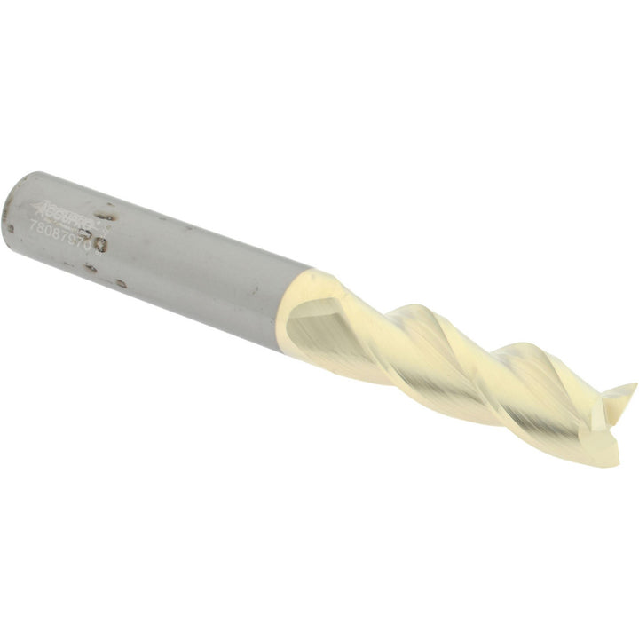 5/8" 3-Flute Solid Carbide Square End Mill, ZrN - Accupro 314941