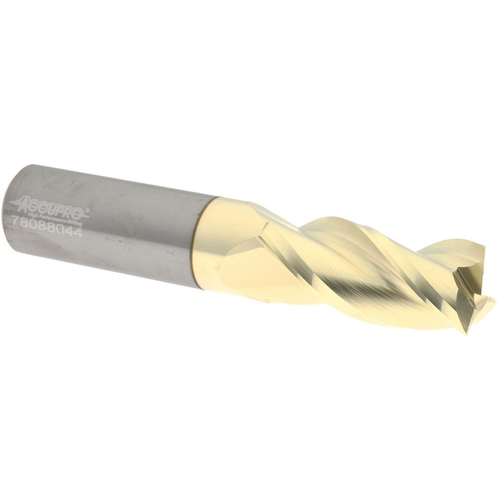 3/4" 3-Flute Solid Carbide Square End Mill, ZrN - Accupro 314994