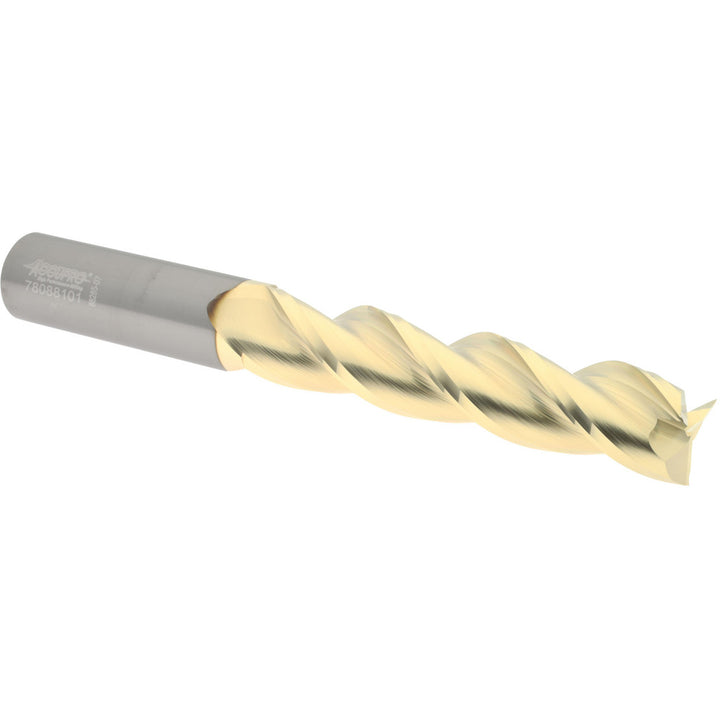 3/4" 3-Flute Solid Carbide Square End Mill, ZrN - Accupro 315033
