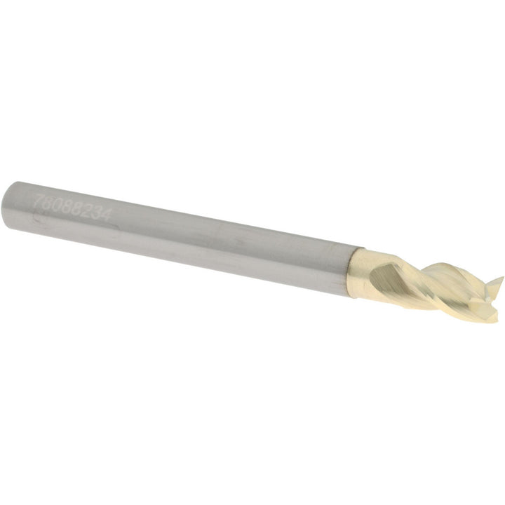 3/16" 3-Flute Solid Carbide Square End Mill, ZrN - Accupro 2500460